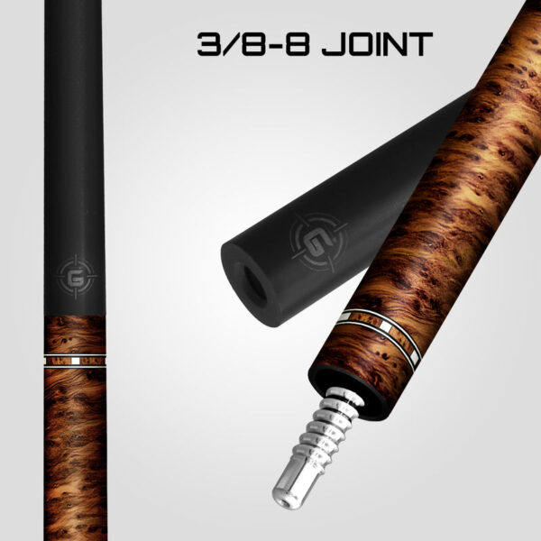 Rhino RCGWTYLW G-W Series Pool Stick - Thuya with Ostrich Leather Wrap - Image 6