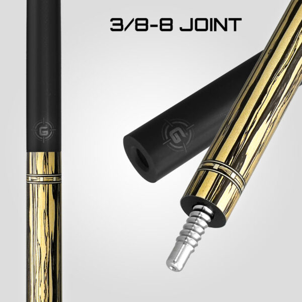 Rhino RCGWBKLW G-W Series Pool Stick - Pale Moon Ebony with Ostrich Leather Wrap - Image 6