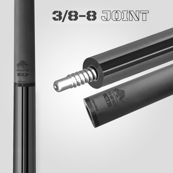 Rhino RCNEB2CG124 Nebula 2 Series Carbon Pool Stick - Charcoal Gray - Image 4