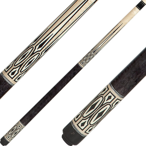 J Pechauer JP24S Cue - Ebony Framed Sim Ivory and Ebony Points