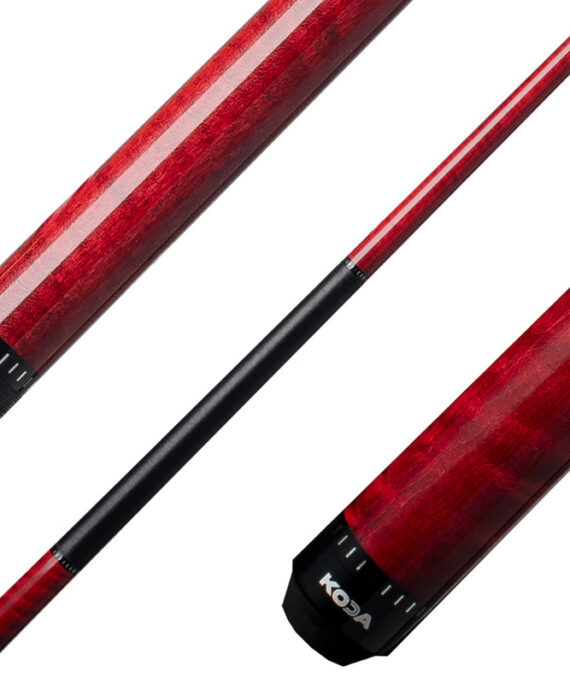 Koda KD31 Pool Cue - Red Stained Curly Maple with Wrap