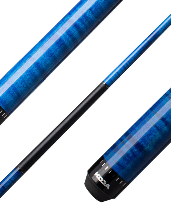 Koda KD32 Pool Cue - Blue Stained Curly Maple with Wrap