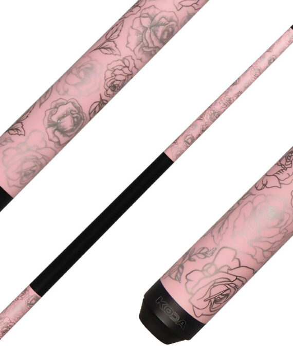 Koda KDV30PK Pool Cue - Pink Rose Graphic