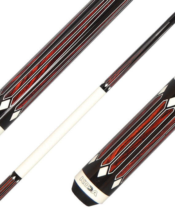 K2 KL161 Pool Cue - 6 Point Cocobolo and Black/White Graphic with 11.75mm LD Shaft