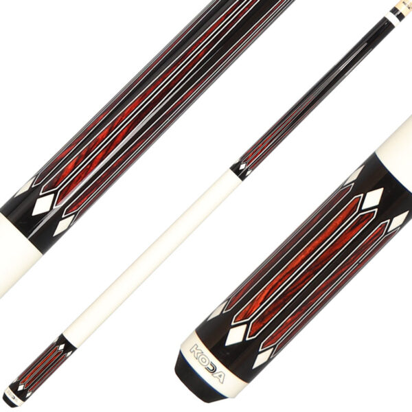 K2 KL161 Pool Cue - 6 Point Cocobolo and Black/White Graphic with 11.75mm LD Shaft
