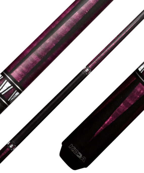 K2 KL170 Pool Cue - 4 Point Matte Black and Purple Graphic with 11.75mm LD Shaft