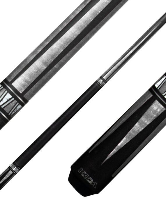 K2 KL171 Pool Cue - 4 Point Matte Black and Grey Graphic with 11.75mm LD Shaft