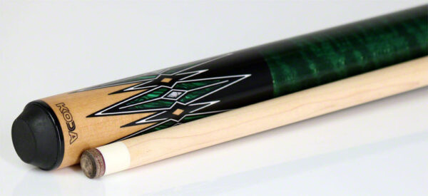 K2 KL180 Pool Cue - 8 Point Natural/Green/Black Graphic with 12.50mm LD Shaft - Image 3
