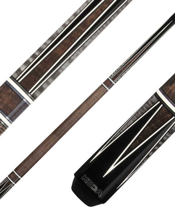 K2 KL190 Pool Cue - 4 Point Black/Grey/Brown Graphic with 11.75mm LD Shaft