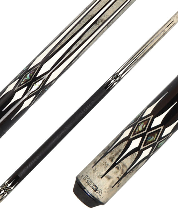K2 KL192 Pool Cue - Grey/Black/Abalone Graphic with 11.75mm LD Shaft