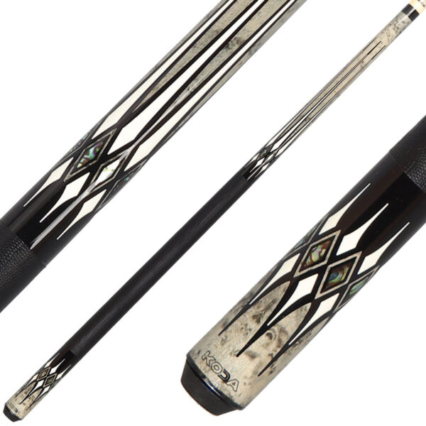K2 KL192 Pool Cue - Grey/Black/Abalone Graphic with 11.75mm LD Shaft