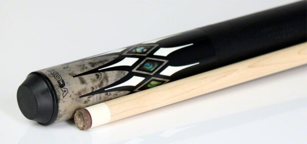 K2 KL192 Pool Cue - Grey/Black/Abalone Graphic with 11.75mm LD Shaft - Image 3