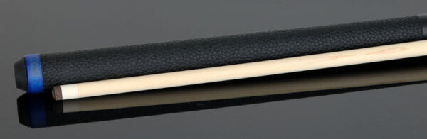 K2 KLCBL Pool Cue with Leather Wrap - Matte Blue-Stained Maple with 11.75mm LD Shaft - Image 2