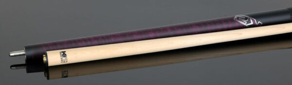 K2 KLCPL Matte Purple-Stained Maple Pool Cue with Leather Wrap and 12.50mm LD Shaft - Image 3