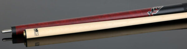 K2 KLCRD Pool Cue with Leather Wrap - Matte Red-Stained Maple with 12.50mm LD Shaft - Image 3