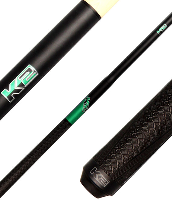 K2 KLJBGN 5 in 1 Break/Jump Cue - Green with Sport Grip Wrap