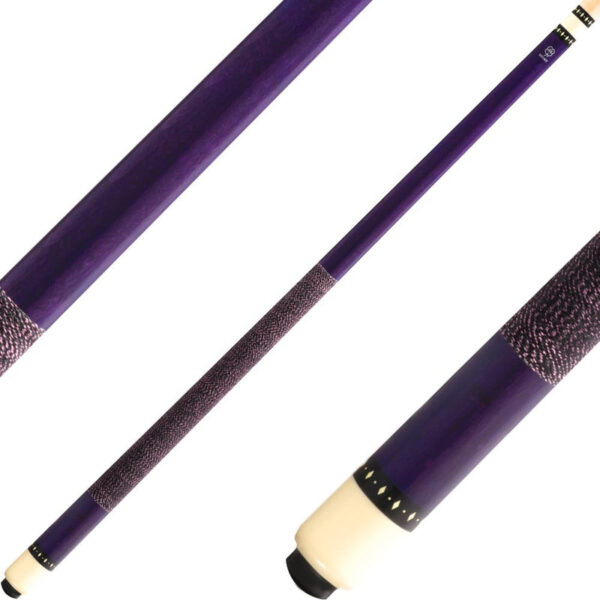 Lucky L71 Cue - Purple Stain with Overlay Rings