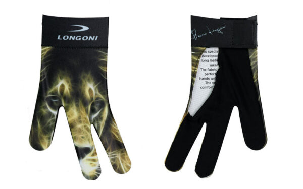 Longoni Left Hand Billiard Glove - Lion - Image 2