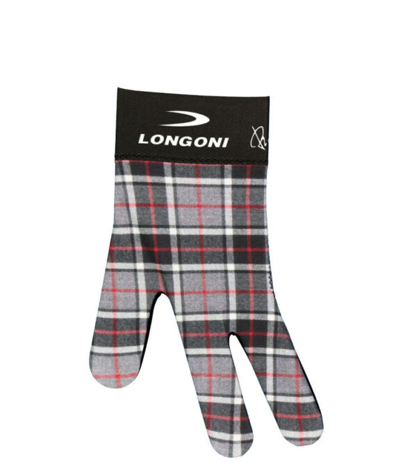 Longoni Left Hand Billiard Glove - Gray/Black Checkered
