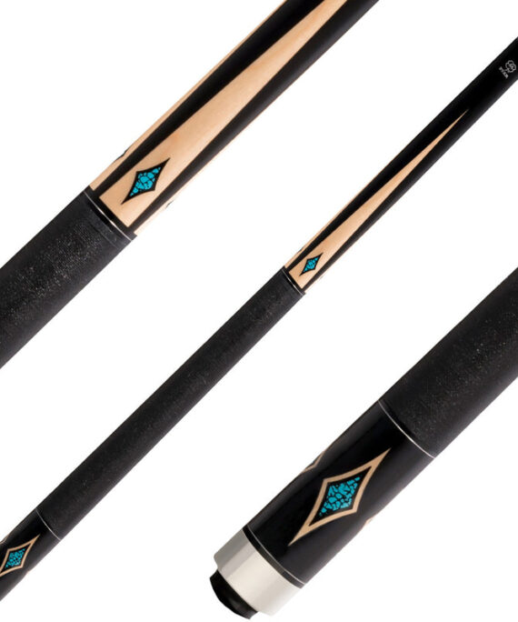 Star S17 Cue - Black with Maple and Turquoise Points