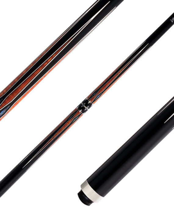 Star S82 Cue - Black with Abalone and Brown Points