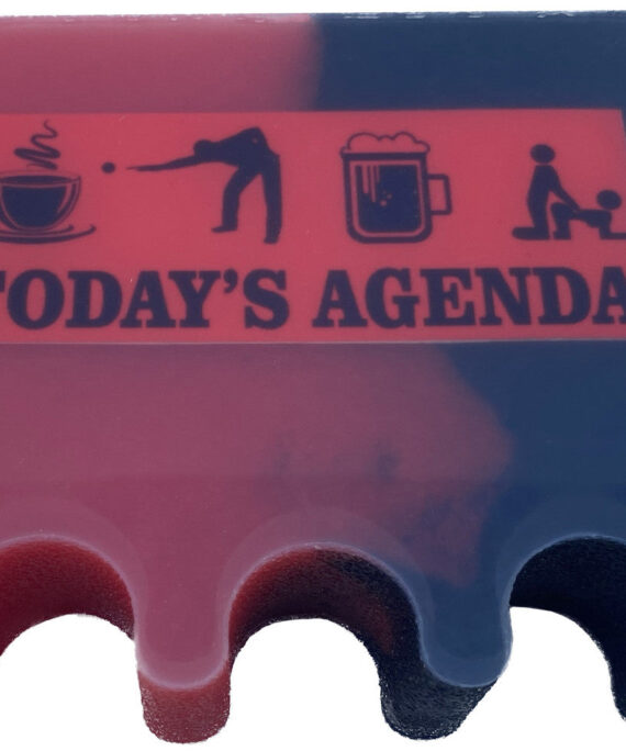 Today's Agenda 3 Cue Holder Black and Red