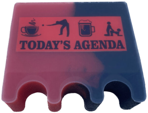 Daily Planner 3 Cue Holder in Black and Red