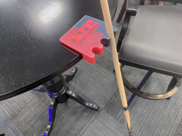 Daily Planner 3 Cue Holder in Black and Red - Image 4