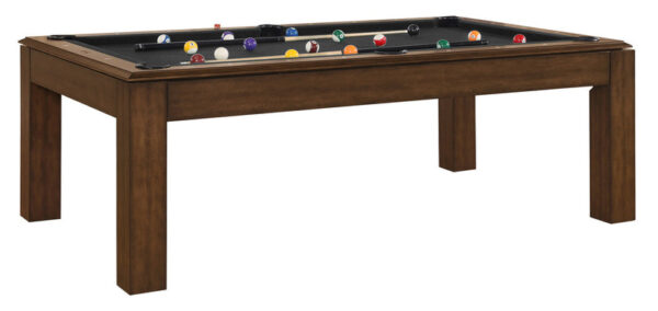 Albany 7 Foot Pool Table with Dining Top Brown Walnut