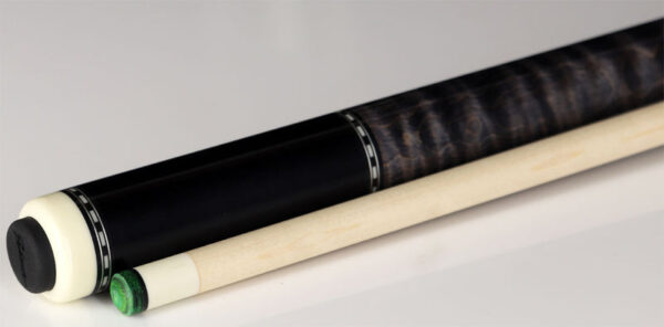 J Pechauer P04N Pro Series Pool Cue - Ebony Stain with Smoke Wrap Section - Image 3