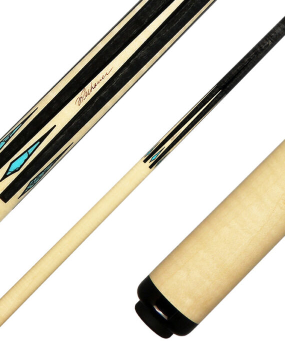 J Pechauer P07N Pro Series Pool Cue - Carbon Stain with Natural Points