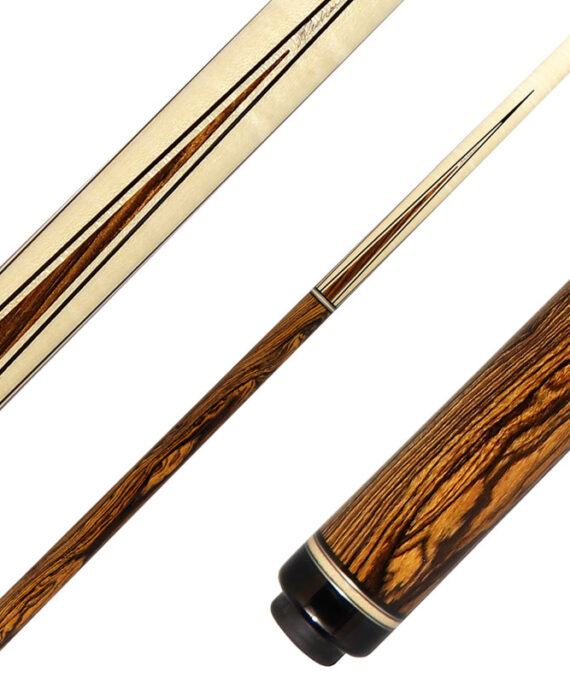 J Pechauer P08N Pro Series Pool Cue - Natural and Bocote with Bocote Points