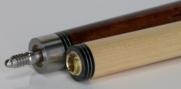 J Pechauer P09N Pro Series Pool Cue - Chesnut Stain with Maple Points - Image 3