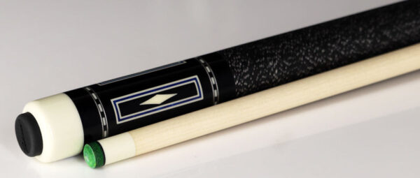 J Pechauer P16N Pro Series Pool Cue - Natural Stain with Blue Framed Black Points - Image 2