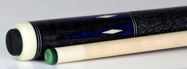 J Pechauer P19C-B Pro Series Pool Cue - Ebony Stain with Blue Avorion Points - Image 3