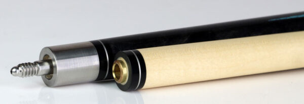 J Pechauer P20C-AQ Pro Series Pool Cue - Charcoal Stain with Aquamarine Avorion Points - Image 4