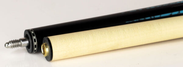 J Pechauer P21N Pro Series Pool Cue - Black with Turquoise Points - Image 3