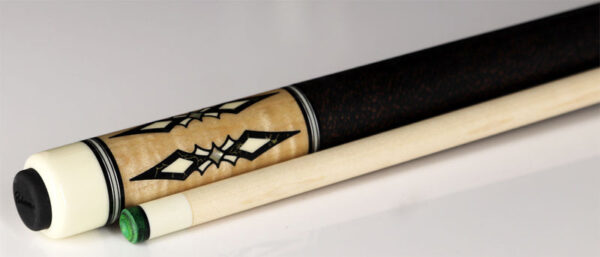 J Pechauer P22N Pro Series Pool Cue - Maple with Sim. Ebony and Gold Vein Inlays - Image 3