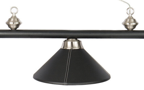 Presidential Billiards Pool Table Light - Black Leather with Stainless Steel Accents