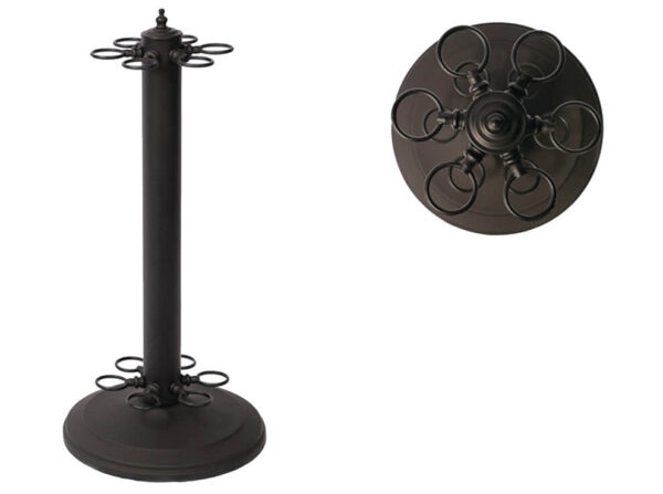 Metal Pool Cue Floor Rack Black - Image 2