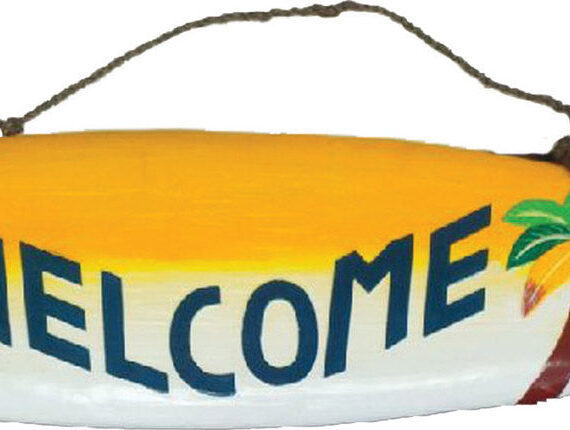 Welcome Surfboard Outdoor Sign