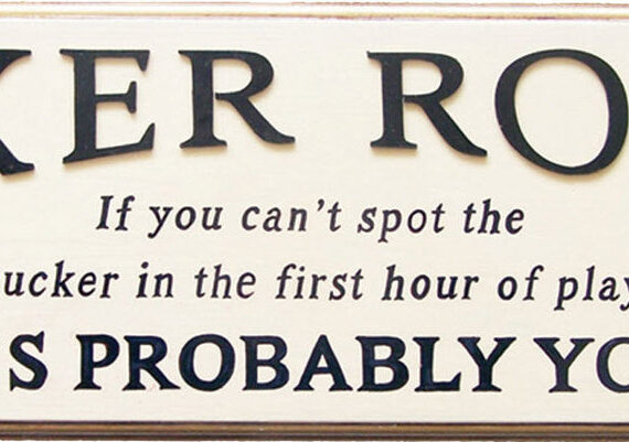 Poker Room 3D Sign