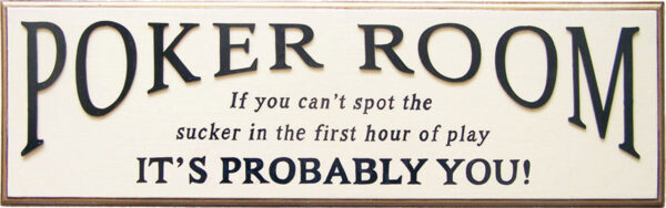 Poker Room 3D Sign