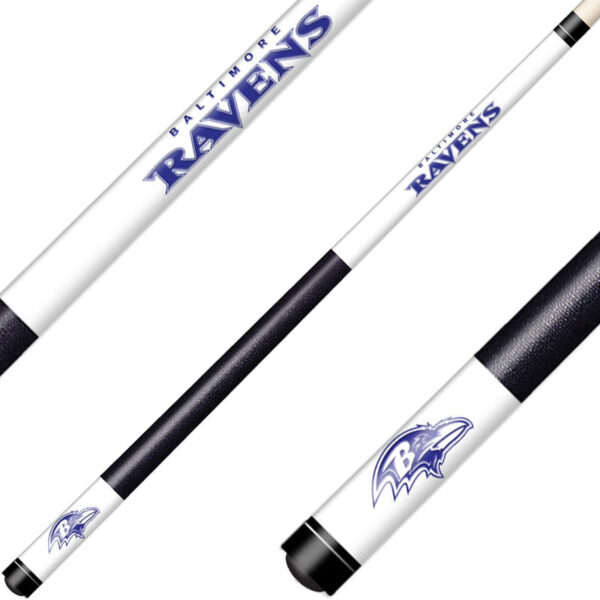 Baltimore Ravens Billiard Cue with Laser Etched Design