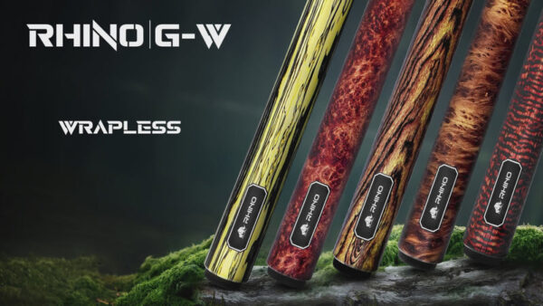 Rhino G-W Series Pool Cue with No Wrap - Pale Moon Ebony Design - Image 2