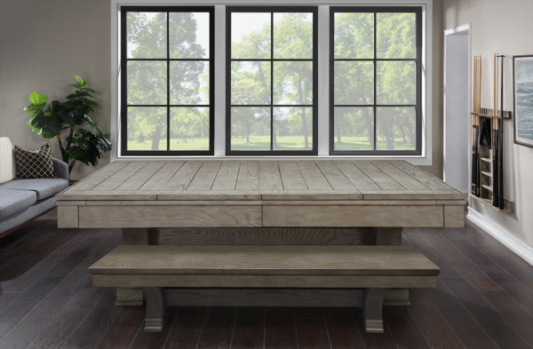 Boston 8 Foot Ash Grey Oak Pool Table with FREE Dining Table Top and Bench - Image 4