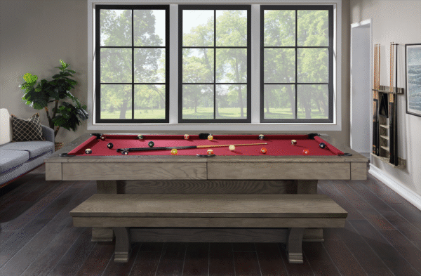 Boston 8 Foot Ash Grey Oak Pool Table with FREE Dining Table Top and Bench - Image 5