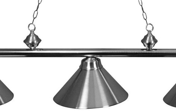Ozone Brushed Chrome Pool Table Light