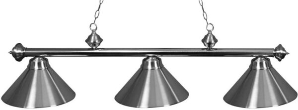 Ozone Brushed Chrome Pool Table Light
