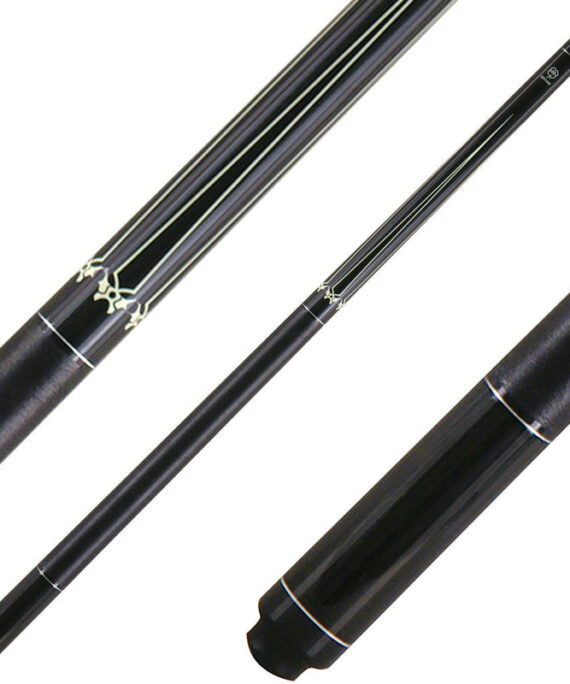 Lucky L16 Cue - Black with White Overlay Points